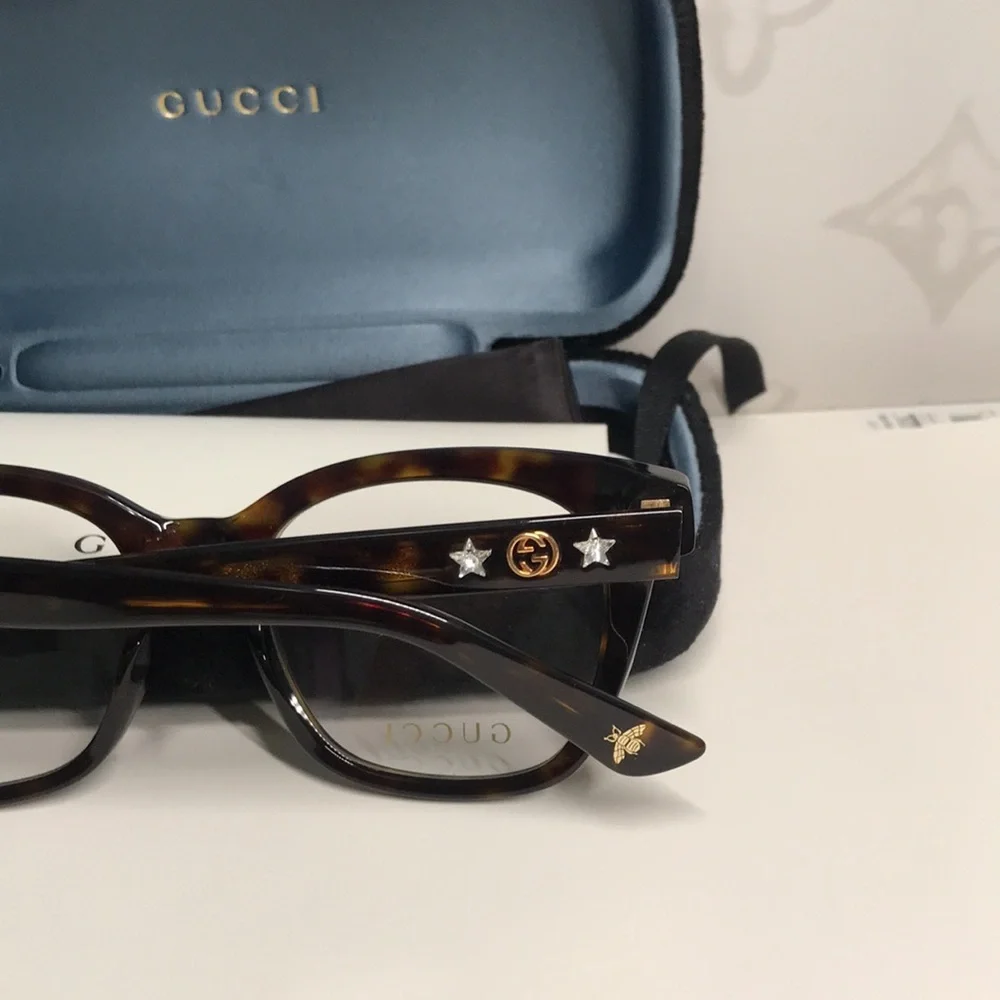 Luxury New Authentic Gucci GG0349O 006 Eyeglasses
